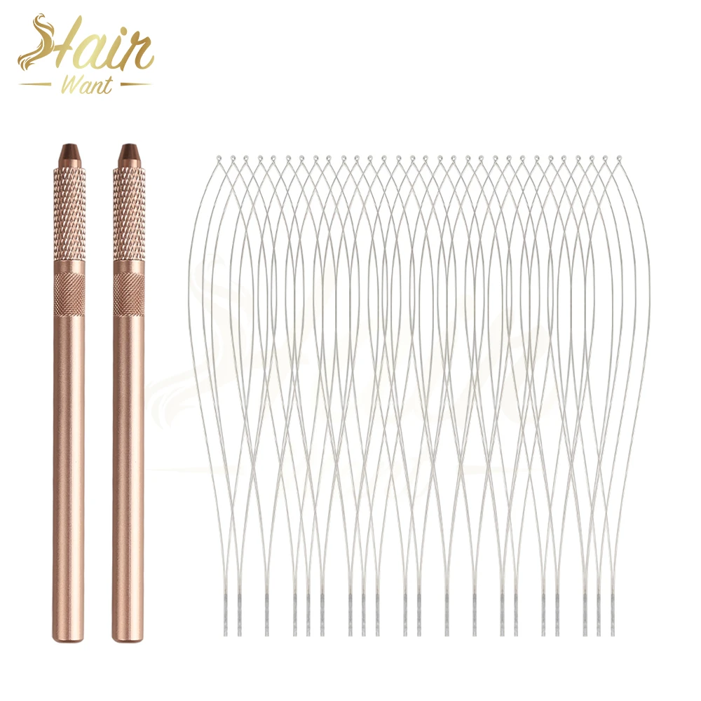 

Hair Want Набор игл-петлей для наращивания волос — нитевдеватель и устройство для наращивания волос и перьев