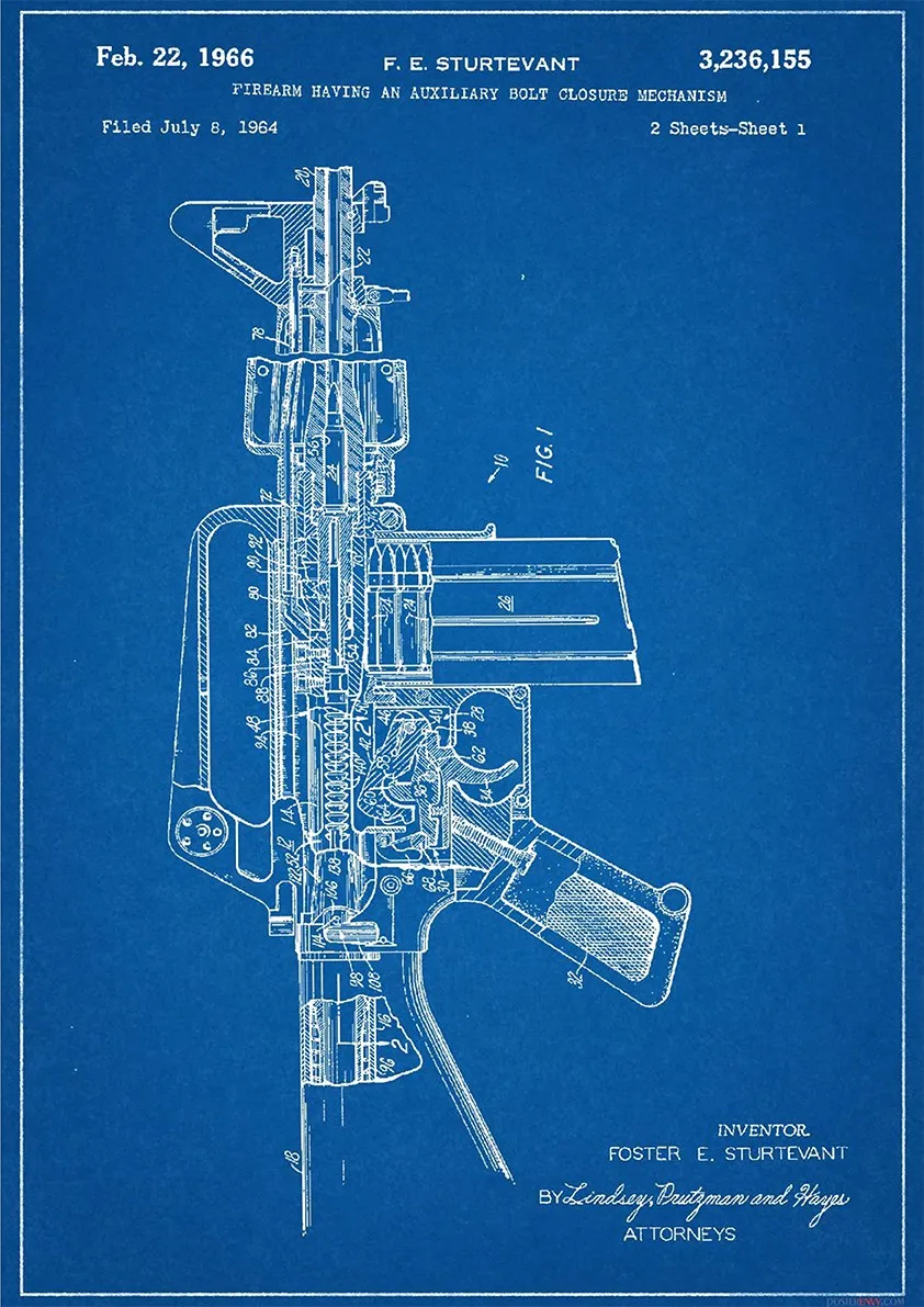 Blueprint Design Drawings Paper Poster Vintage Art Print Kraft Paper Posters Home Bar Cafe Room Decor Art Wall Painting view 4