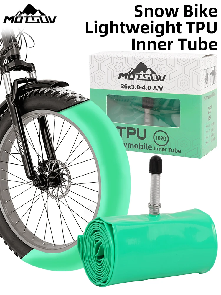 AliExpress MOTSUV Snowbike TPU Bike Inner Tubes 20 24 26 27.5 29x3.0-4.0 Bicycle TPU Material Tire 45mm Aluminum Alloy Bicycle Valve