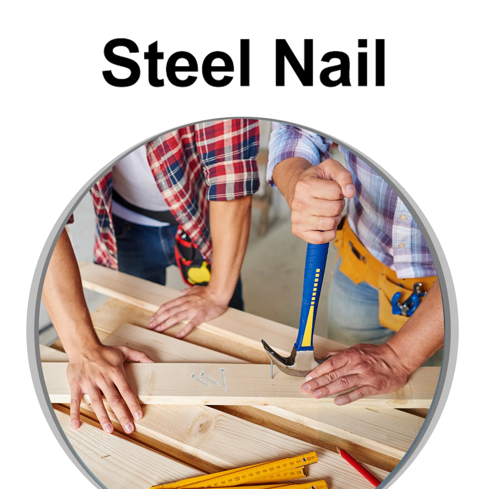 

310pcs Galvanized Nails Thickened Hardened Point Tip For Concrete Wall Steel Plate Cement Nails Hardened Steel Nail