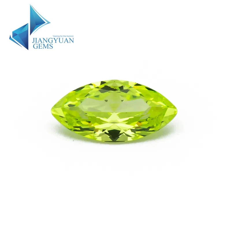 

Size 2x4mm~8x16mm 5A Zircon Marquise Cut Apple Green Cubic Zirconia Stone Loose CZ Synthetic Gemstone for Jewelry Making