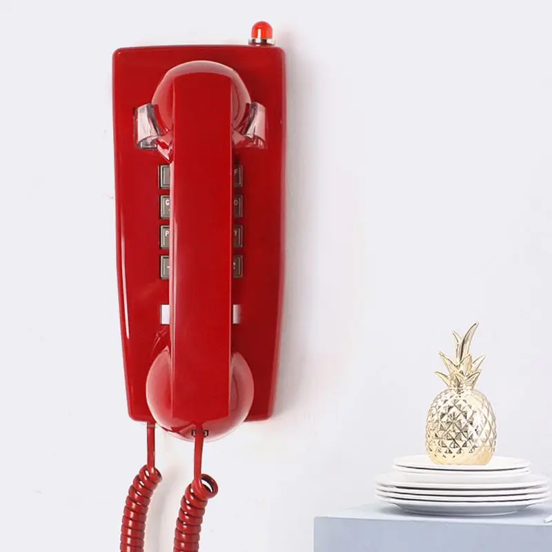 Corded Phone Landline,Wall-Mounted Telephone Phone With Loud Ringer And Handset Volume Control,Caller Indicator Flash telefono