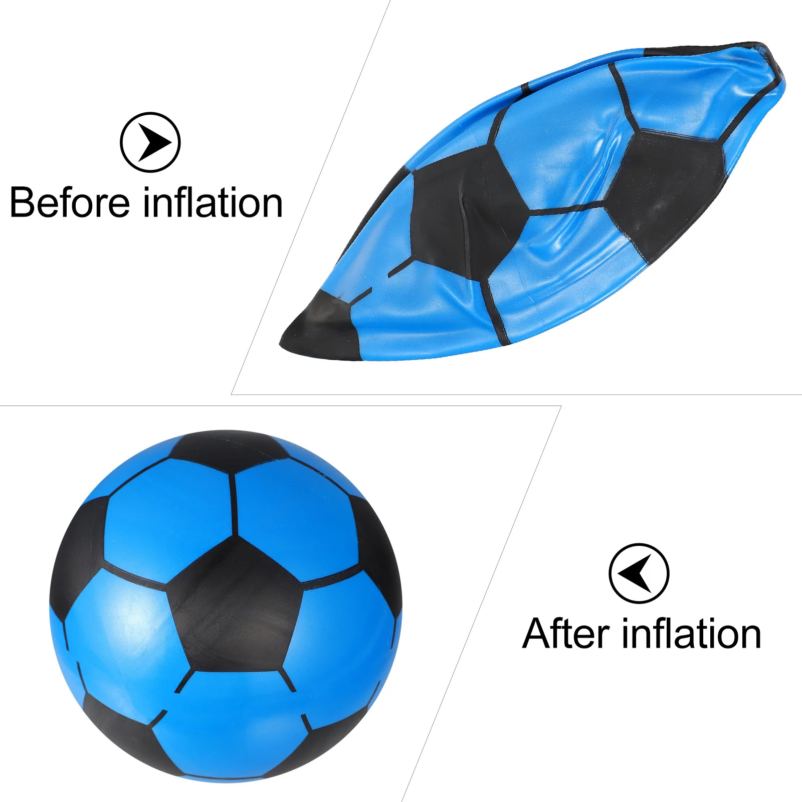 

6Pcs Inflatable Soccer Balls Kids Colorful Lightweight Football Training Props Indoor Outdoor Fun Play Balls Plastic Soccer Ball