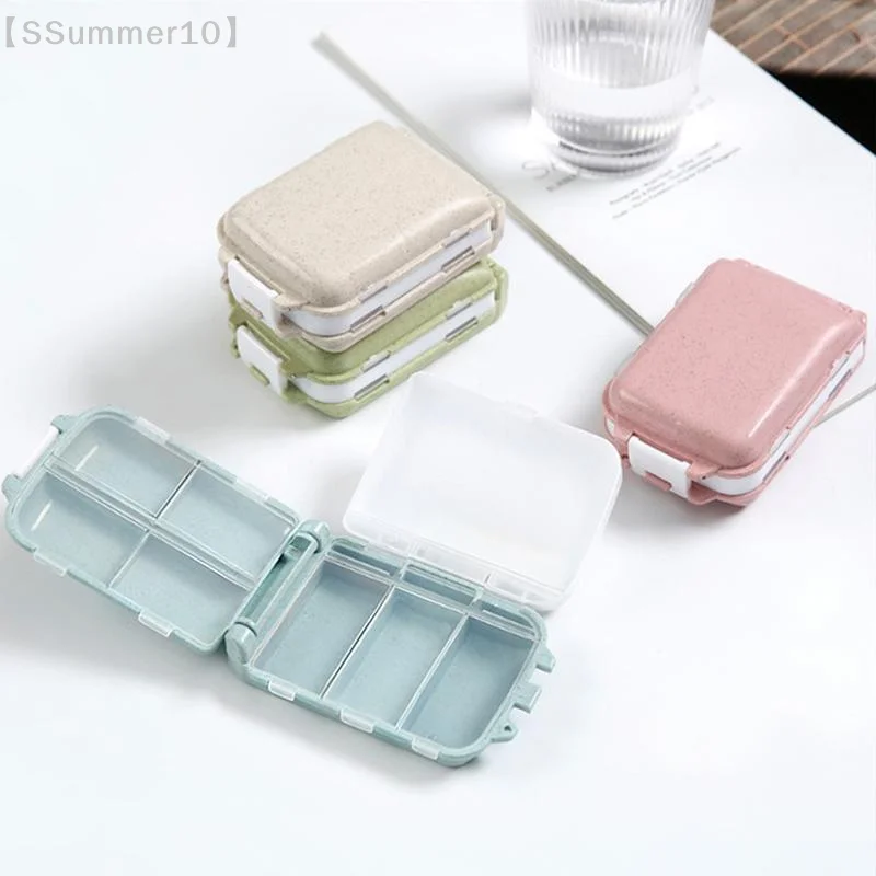 【SSummer10】Three-layer Folding Portable Mini Medicine Storage Box Large Capacity Dispensing Organizer【SS】