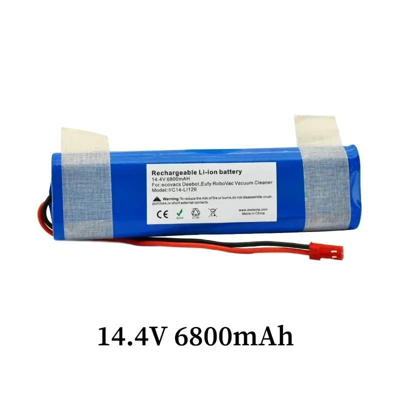 100% original 18650 14.4 V 4800mAh battery pack, suitable for iLife v3, V50 v5, V8s x750 robot vacuum cleaners.