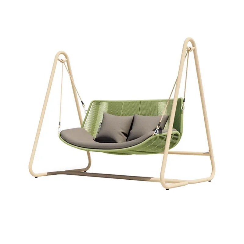 Villa Courtyard Swing Hanging Chair Outdoor Garden Hammock Outdoor Balcony Household Double Rocking Chair High-end Outdoor Swing