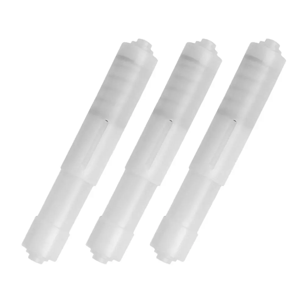 3Pcs Plastic Toilet Paper Holder White Sleek Design Adjustable Sliding Rod Easy Roll Change Non-Slip Rod for Bathroom Kitchen