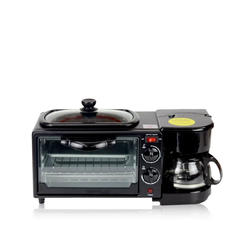 

Multifunction 3 in 1 Breakfast Set Toaster Coffee Sandwich Maker 3 in 1 Breakfast Maker With Toast Oven Coffee Pot Frying Pan