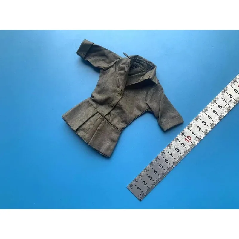 Zqn 1/6 Scale Female Soldier Dress Jumpsuit Military Green Workwear Clothes Model for 12Inch Action Figures Scene Decoration