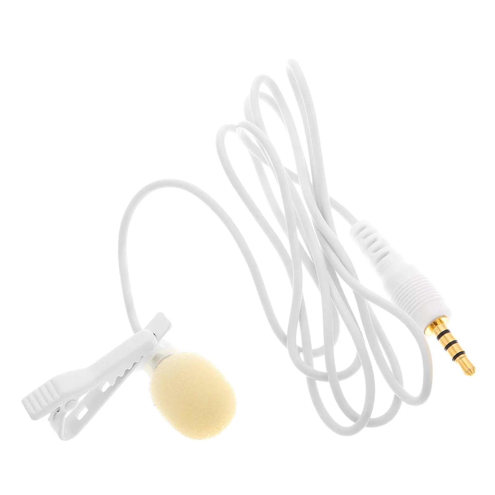 Portable Compact Clip Mini Lapel Microphone Phone Mic For Lecture Lavalier Smartphones Lectures Interviews Sports