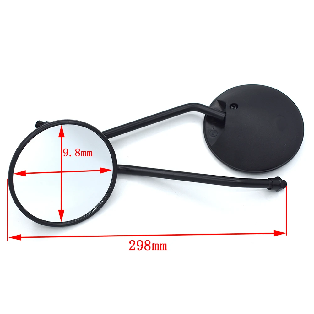 Universal Motorcycle Rearview Mirrors 10mm Round Mirrors black for BMW F800GS F800R F800GT F800ST F800S F700GS F650GS