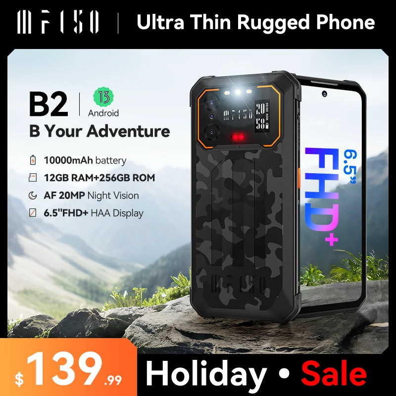 Telefone Móvel Robusto com Visão Noturna Andróide 13 Fhd Mais Display 10000mah Câmera de 48mp 12gb 6gb Mais 6gb 256gb 65 Estreia Mundial Iiif150 b2