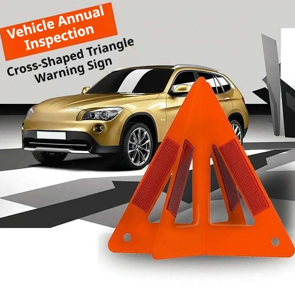 Emergency Warning Triangle Car Breakdown Hazard Warning Sign High Visibility Reflective Road Safety Sign Stop Sign