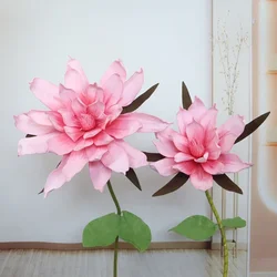 60cm Artificial Lotus PE Foam Flower Wedding Decoration Shooting Props Artificial Flower Stage Background Window Decoration