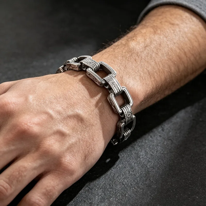 Retro Rattan Grass Pattern Bracelet Creative Design Personalized Handmade Men's Bracelets Fashion Jewelry
