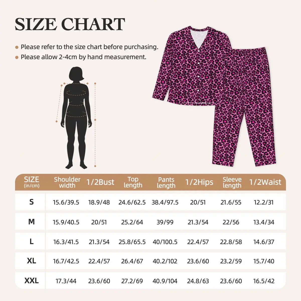 Pink Leopard Pajamas Female Animal Fur Print Warm Night Sleepwear Autumn 2 Pieces Loose Oversized Custom Pajamas Set