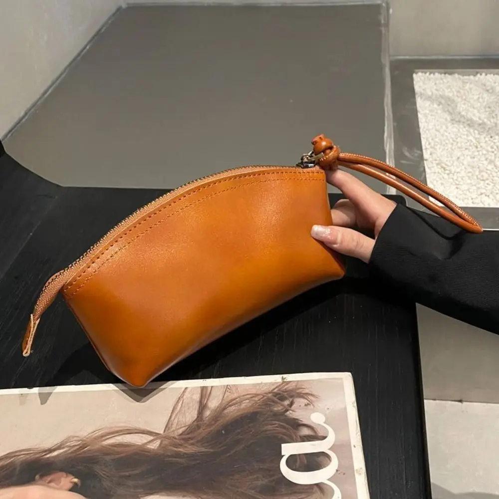 

Card Holder Portable Women Wallet Large Capacity Purse Wrist Coin Purse with Lanyard Korean Style PU Handheld Bag Work