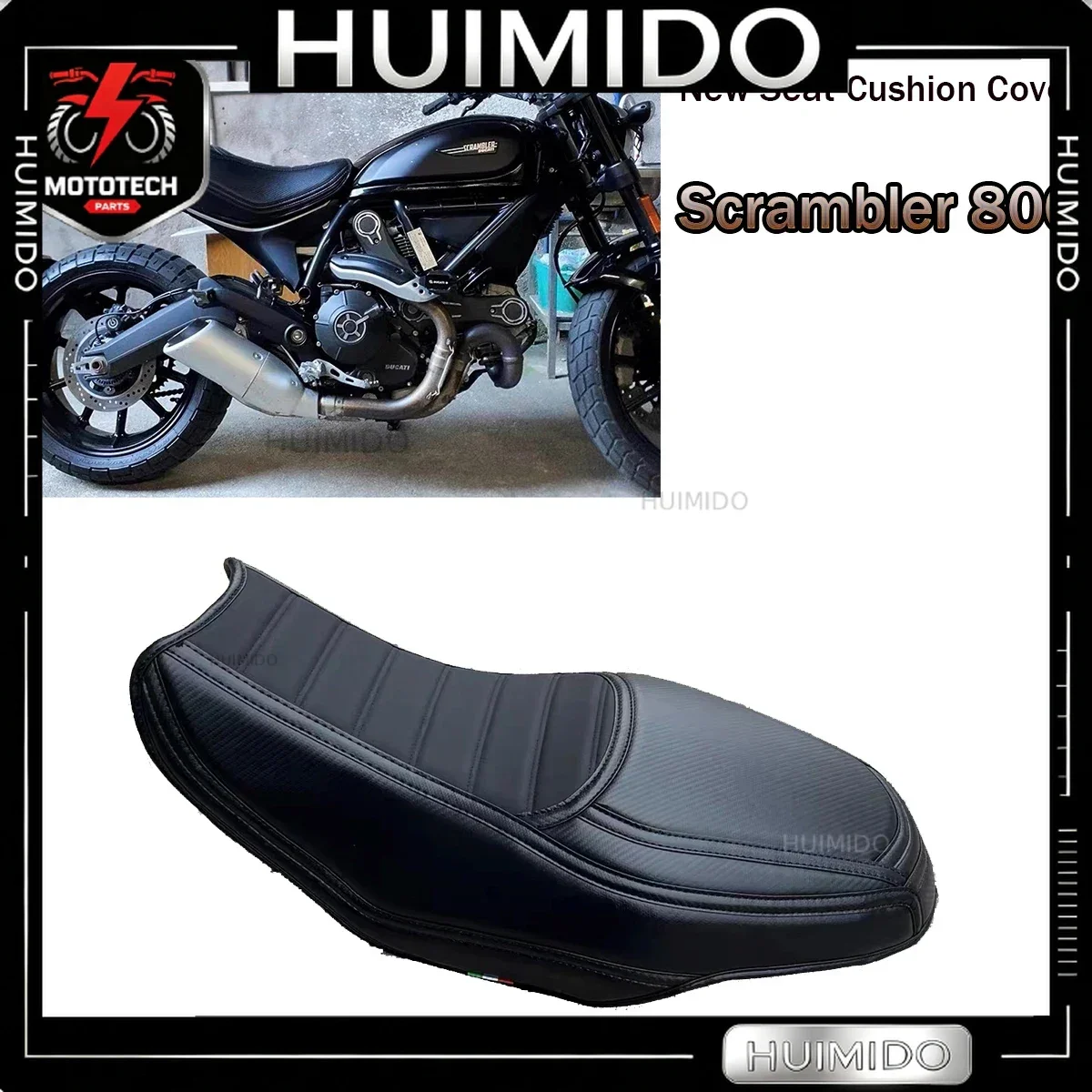 New beautiful Custom Cushion Soft Seat Cover Thickening waterproof and softening for DUCATI Scrambler 800 free Scrambler800