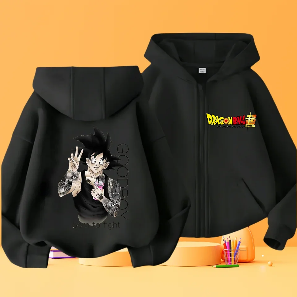 New Boys Girls Clothes Dragonball Hoodie Set Kids 2pcs Spring Autumn Toddler Girls Cartoon Hooded +pants Tracksuit Goku Clothing