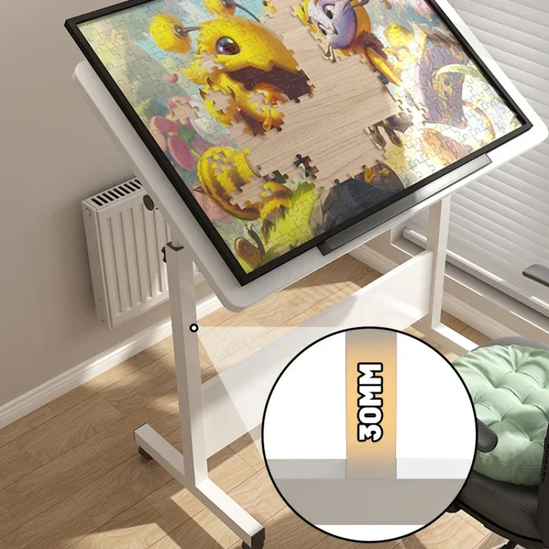 Foldable Lifting Puzzle Table Painting Special Work Table Bed Side Mobile Laptop Table Furniture Home Student Writing Desk