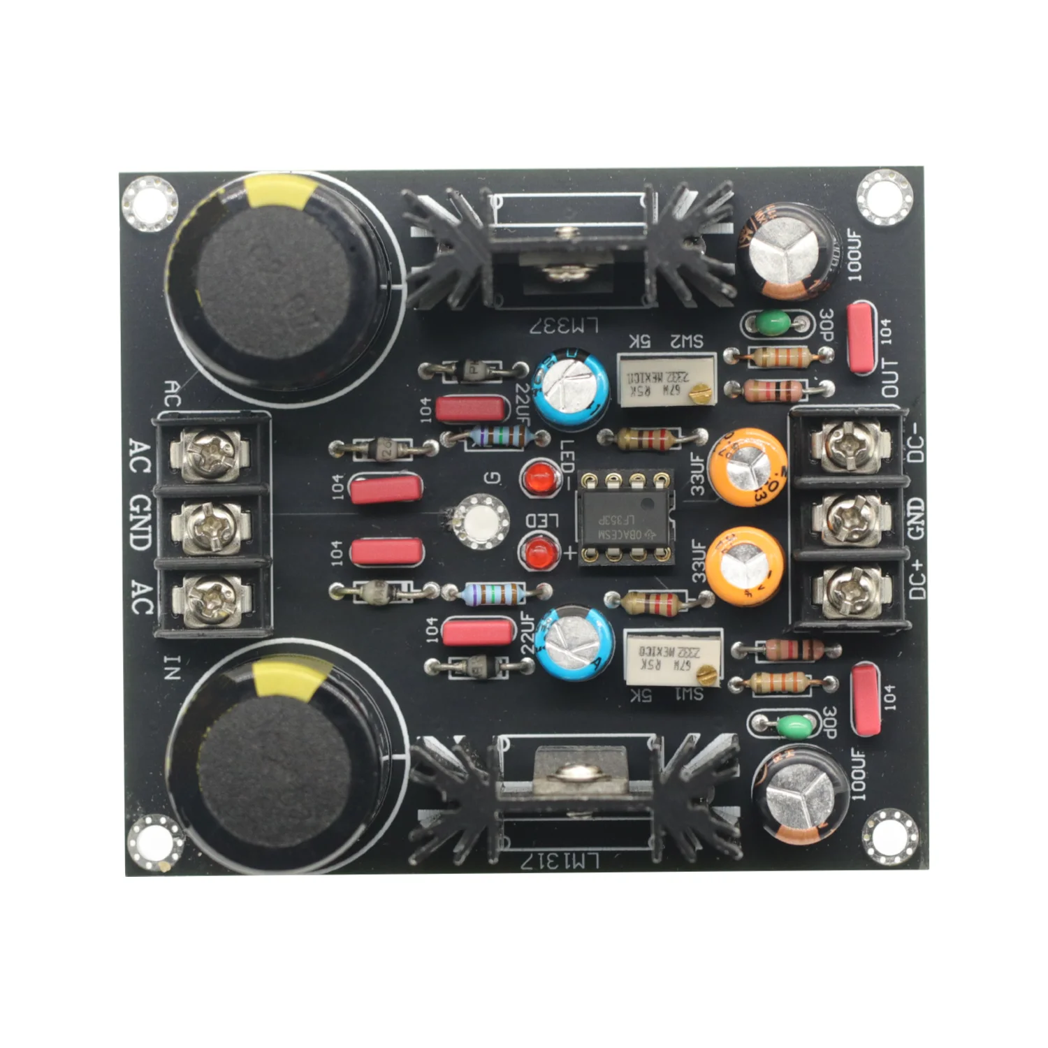 Placa de potencia de filtro rectificador LM317 LM337, fuente de alimentación de filtro de rectificación Servo, módulo de CA a CC, amplificadores de Audio DIY