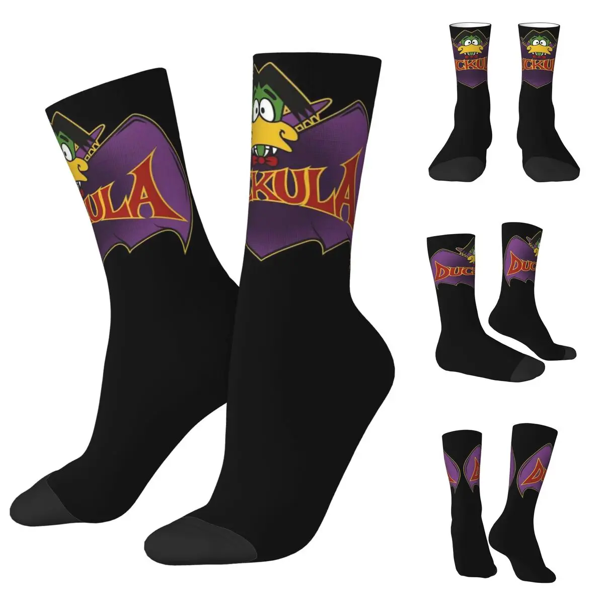 

Count Duckula Vampire Lord The Castle Straight Unisex Socks,Cycling 3D Print Happy Socks Street Style Crazy Sock