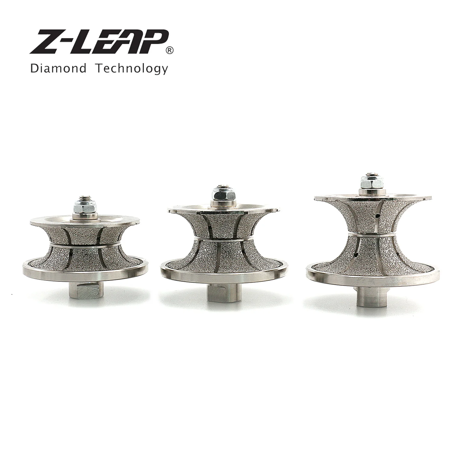 

Z-LEAP Diamond Hand Profile Bullnose Profiling Wheel Vacuum Brazed Grinder Wheel For Granite Concrete Engineered Stone