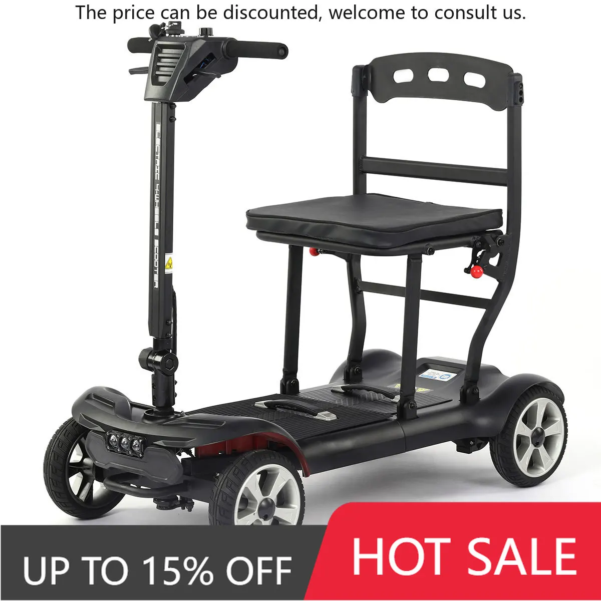 

Baichen Folding Portable Disabled Outdoor Travel Compact Light Weight Foldable 4 Wheel Mobility Scooter For Adults