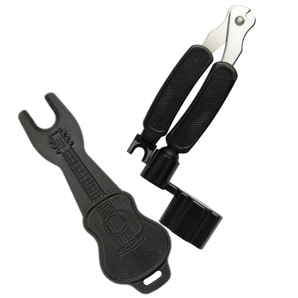 2Pcs Professional Guitar String Tool Set Winder Cutter Bridge Pin Remover for Guitar Repair String Change Fast Easy Portable