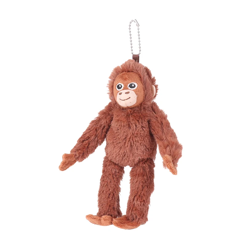 New 1Pc 19cm Gorilla Plush Toy Chimpanzees Monkey Pendant Soft Stuffed Doll Keychain Backpack Car Bag Key Ring Decor Kid Gift