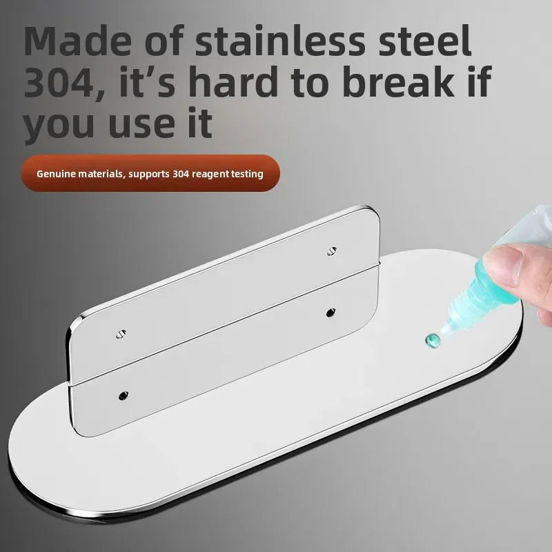 Minimalist modern 304 stainless steel bathroom mirror front one-line partition, hotel bathroom washbasin rack