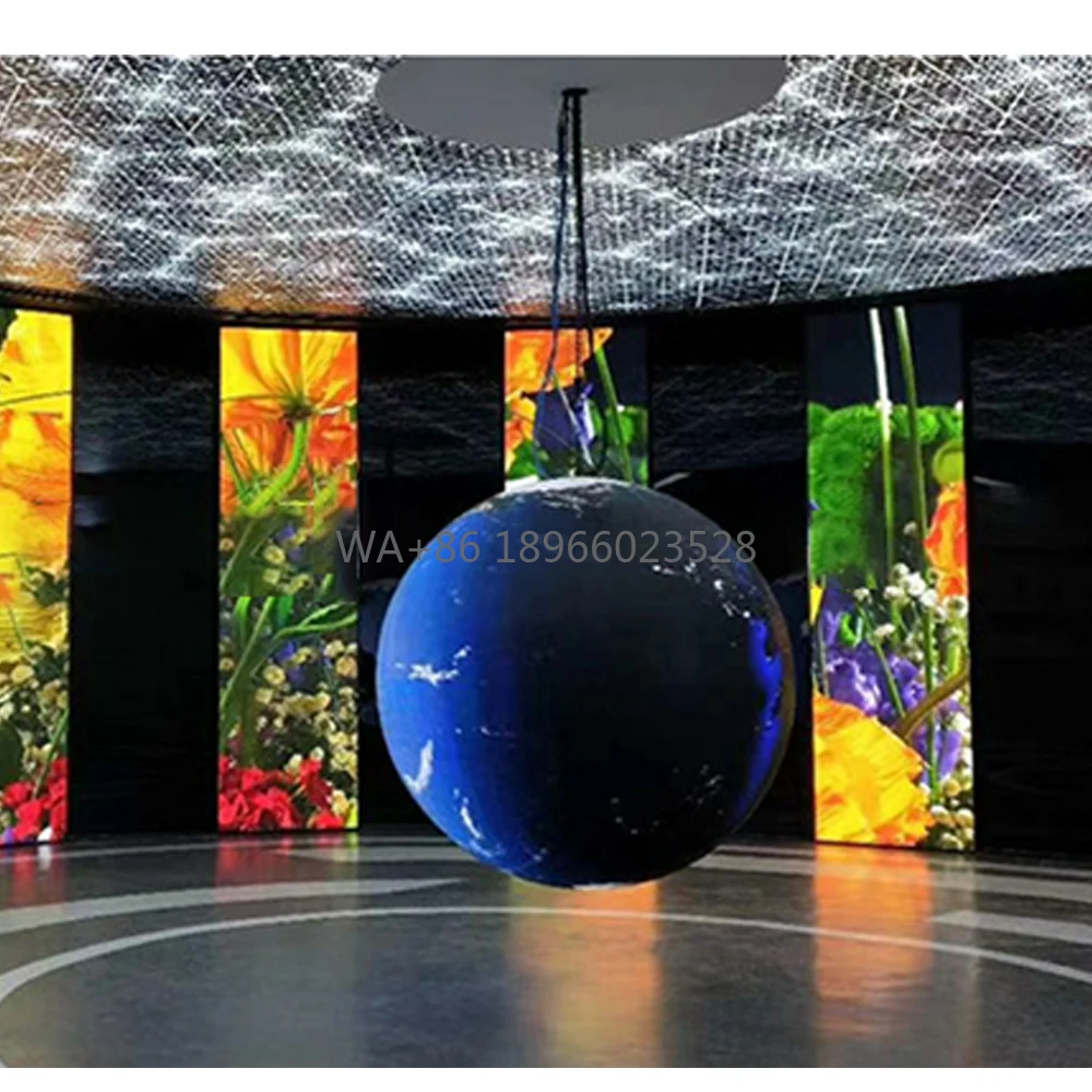 Customized Size 55 Inch Indoor Full Color Advertising LED Display Ball Screen Spherical LED Display
