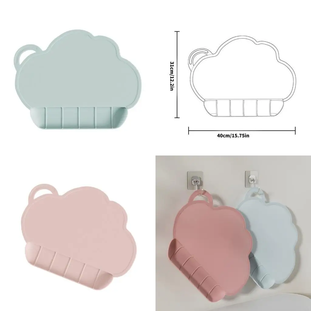 54DF السفر عشاء تحديد الموقع الاطفال المفارش قابلة لإعادة الاستخدام الغذاء حصيرة المحمولة تغذية الطفل لوحة سيليكون سحابة شكل #1