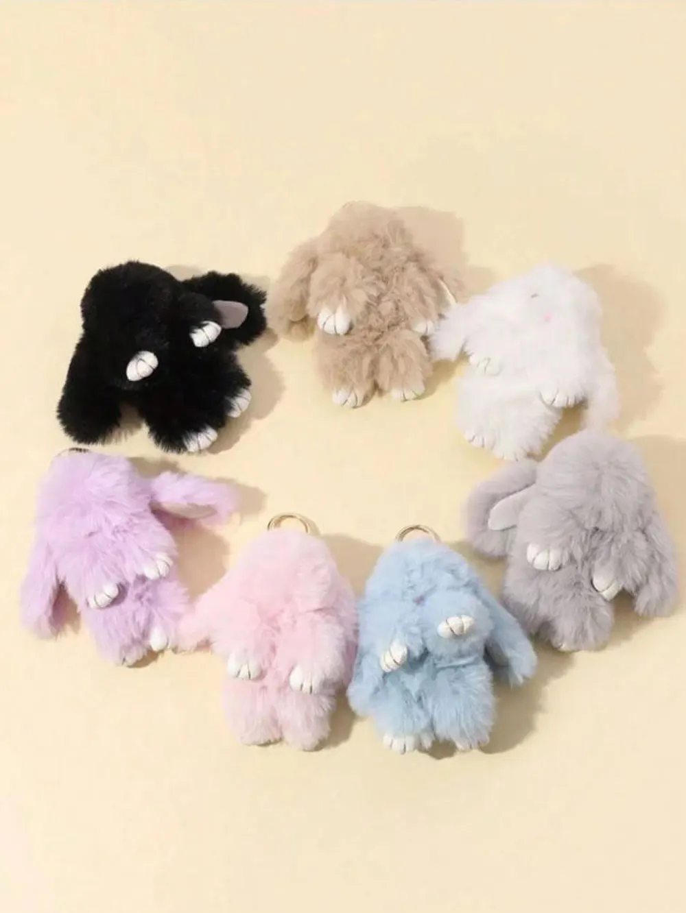 

1 шт., 20 см/8 дюймов, мягкие брелки ручной работы с кроликом, плюшевые шарики, подвеска для сумки «сделай сам», подвеска для мобильного телефона, брелки, аксессуары для автомобильных зеркал