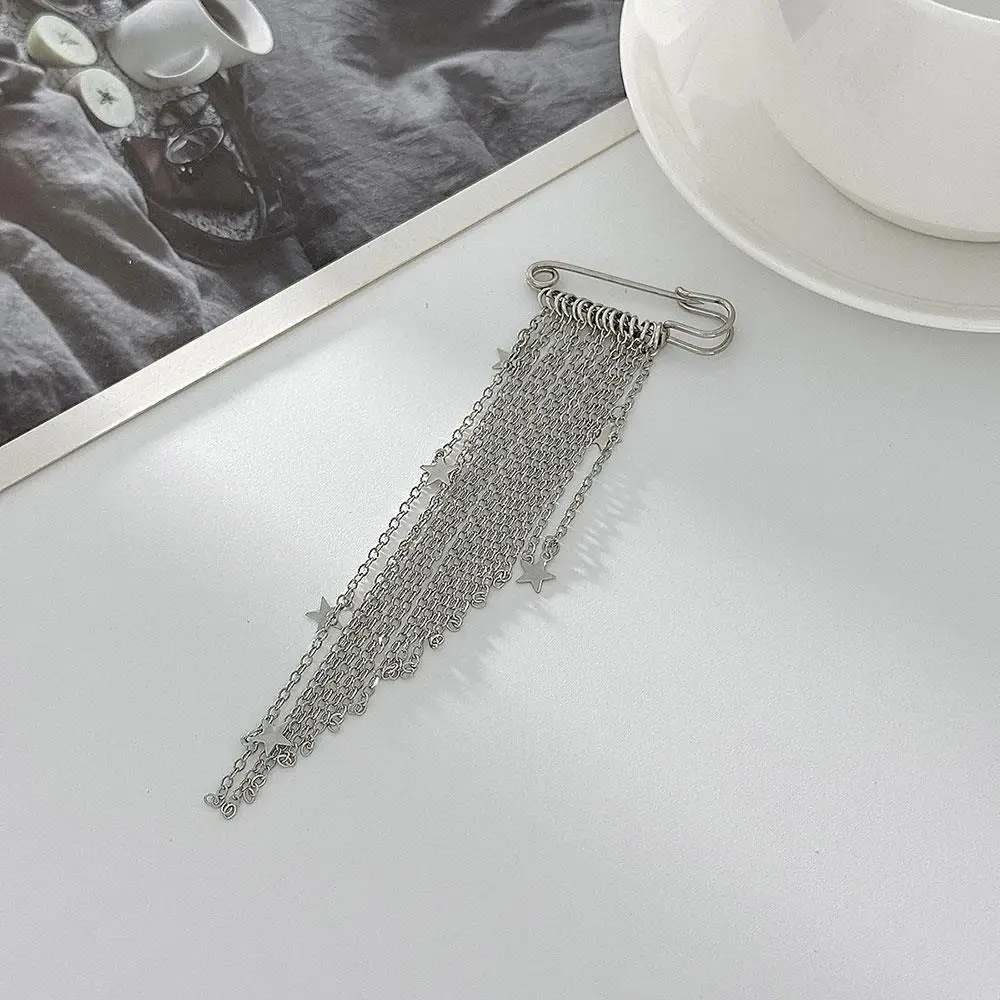 

Fixed Clothes Pin Decorative Brooch Tassel Chain Pin & Cuff Button Clasps Bag Pendant Waist Buckle DIY Design Cool Shorten Pants