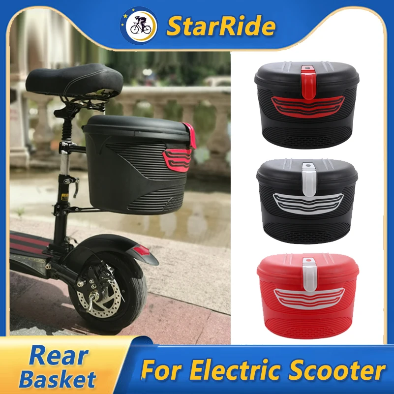 8/10 Inch Electric Scooter Front and Rear Basket for KUGOO M4 Pro XIAOMI M365 Electric Scooter Waterproof Basket Accessories