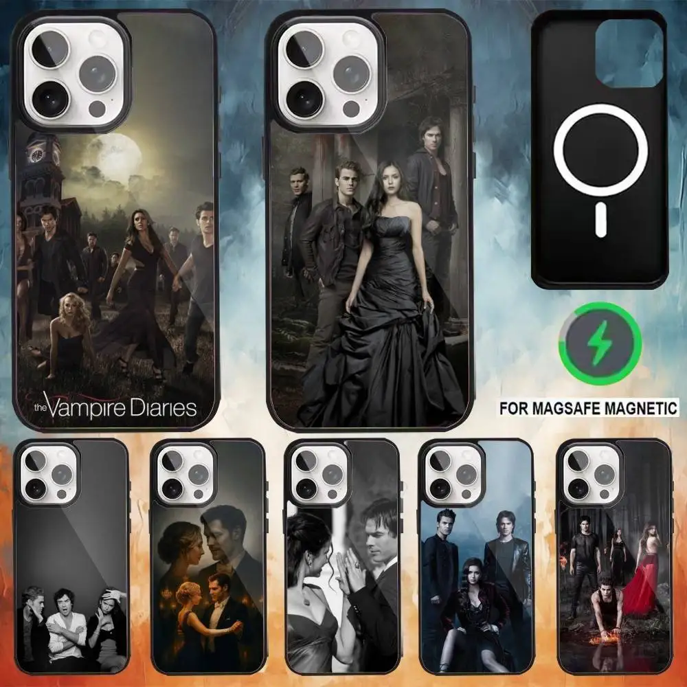 

V-Vampire Diaries Phone Case For iPhone17,16,15,14,13,12,11 Plus,Pro Max Magnetic For Magsafe Wireless Charging