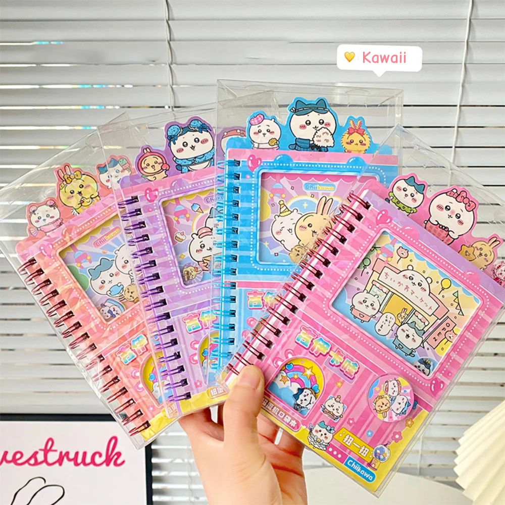 

Kawaii Chiikawa распаковка гашапон машина катушка блокнот мультфильм Hachiware Usagi канцелярские принадлежности для студентов игрушки для девочек рождественские подарки