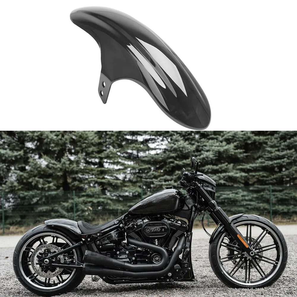 

Motorcycle Gloss Black ABS Front Fender Fit For Harley M8 Softail Street Bob FXBB FXBBS 2018-2022 2021 2020