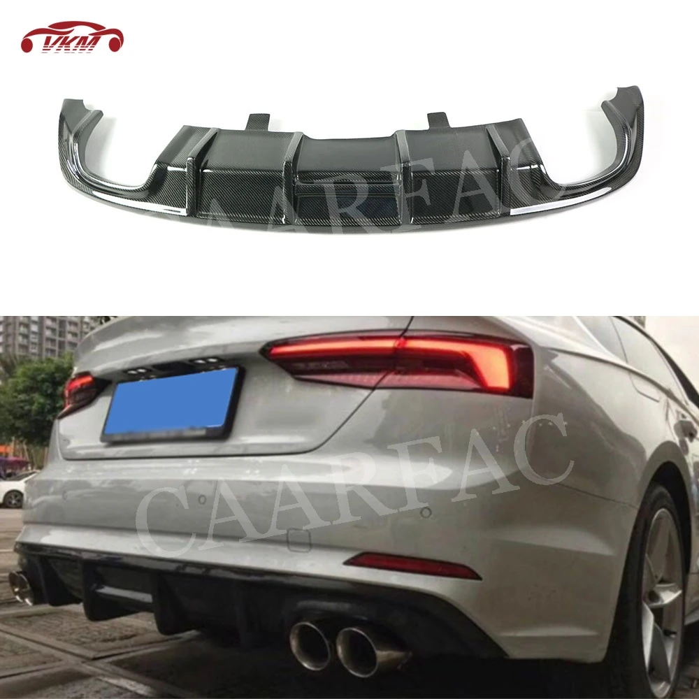 

Карбоновый задний диффузор-спойлер для Audi A5 Sline S5 Sedan (не A5 Standard) 2017-2019, защита бампера из FRP, стайлинг автомобиля