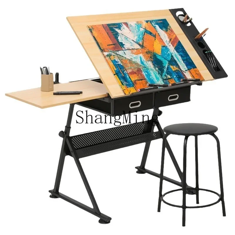 SM New Home Simple Lifting Painting Table Art Computer Desk Workbench Easel