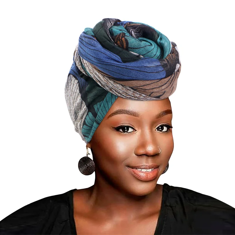 New Women Cotton voile Head Wrap Scarf Knot Turban Long Hair Scarf Shawl Hijab Headscarf Headwrap Tie Headband Hair Accessories