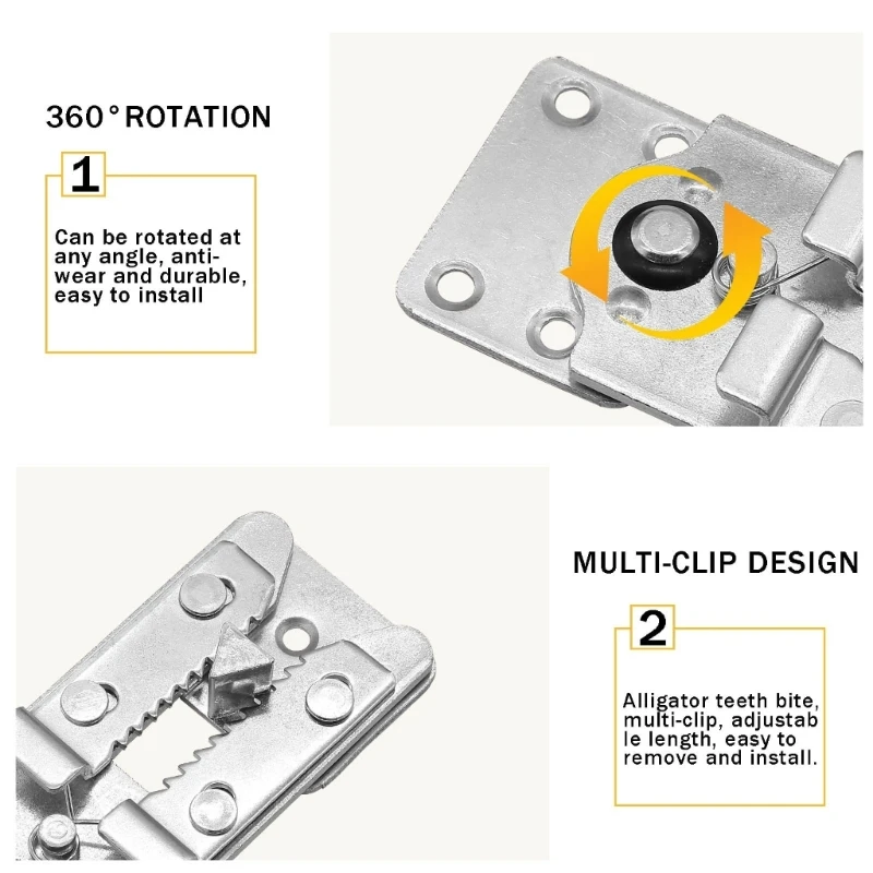 2PCS Conector sofá secional 135 mm/155 mm Sofá pesado Clips Connector