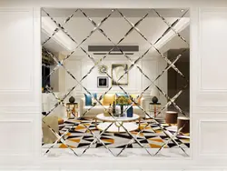 Silver mirror bevelled wall tiles