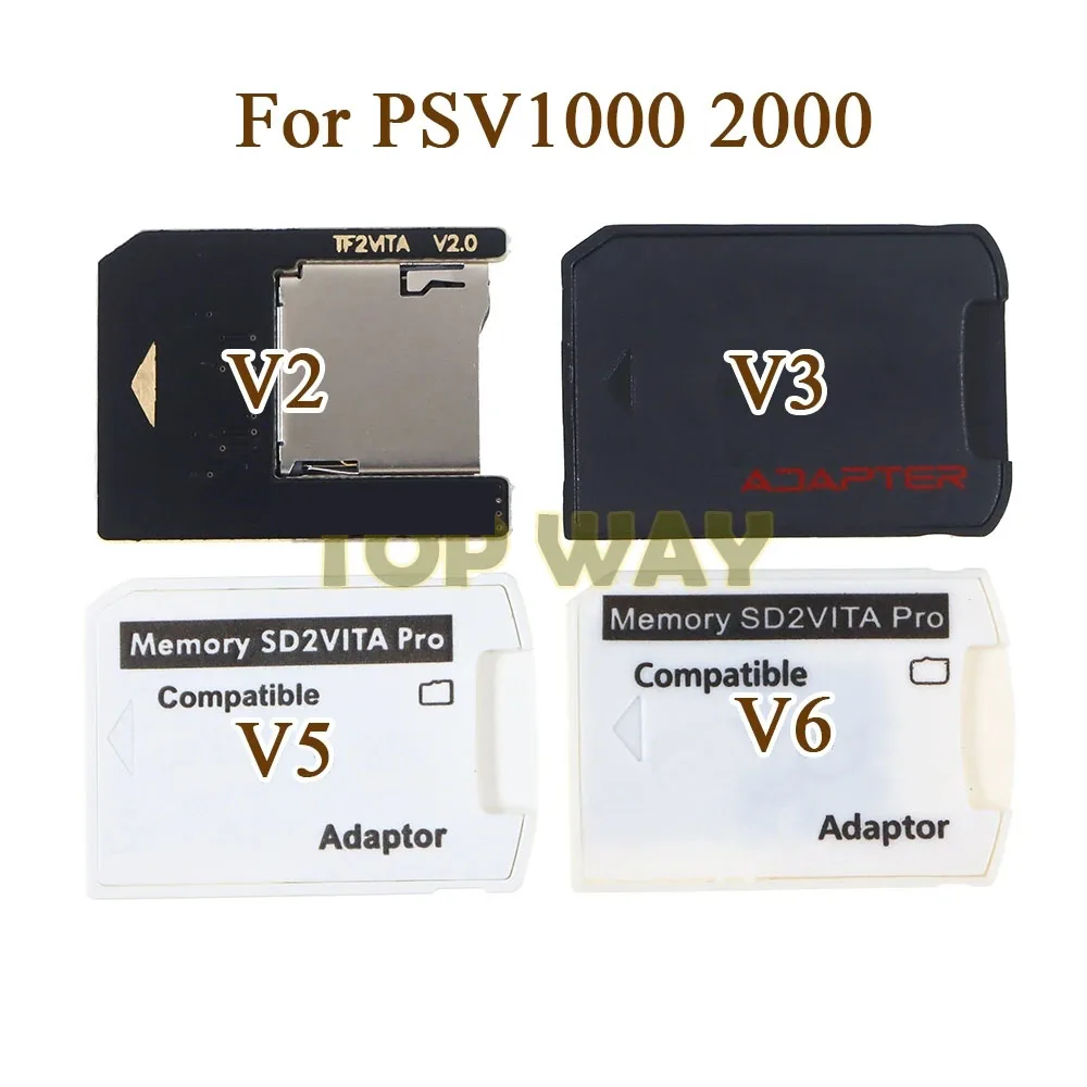 1PC Versión SD2VITA para PS Vita 1000, Tarjeta de Memoria TF para PSVita PSV 1000/2000, Adaptador de Tarjeta de Juego V2.0 V3.0 V5.0 V6