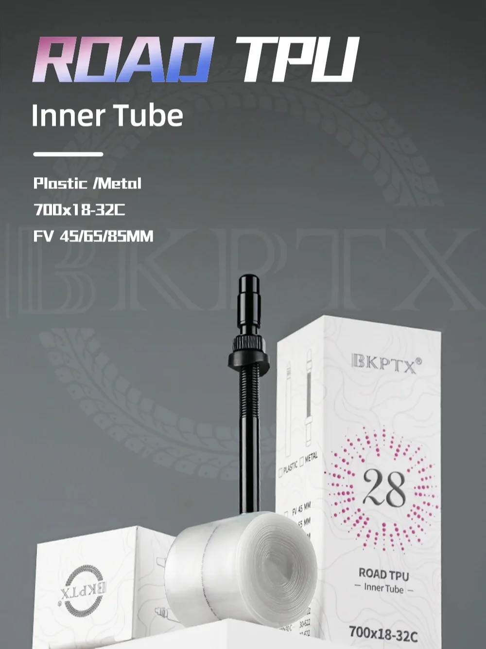 AliExpress NONE BKPTX 1Pcs 28g Ultralight Bike TPU Inner Tube 700X18 25 28 32 Road Bicycle TPU Material Tire 65mm Length French Valve