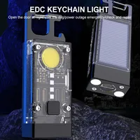 Mini COB Camping Lantern Rechargeable LED USB Solar Flashlight 9 Modes EDC With Magnet For Camping Fishling Front Lamp