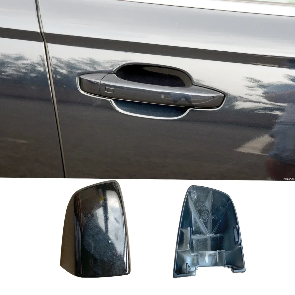 

Black Front Left Right Door Handle End Cap Cover No Hole For Audi A6 Avant S6 Quattro A7 A8 S8 RS6 RS7 4H0837879 4H 0837 879 1pc
