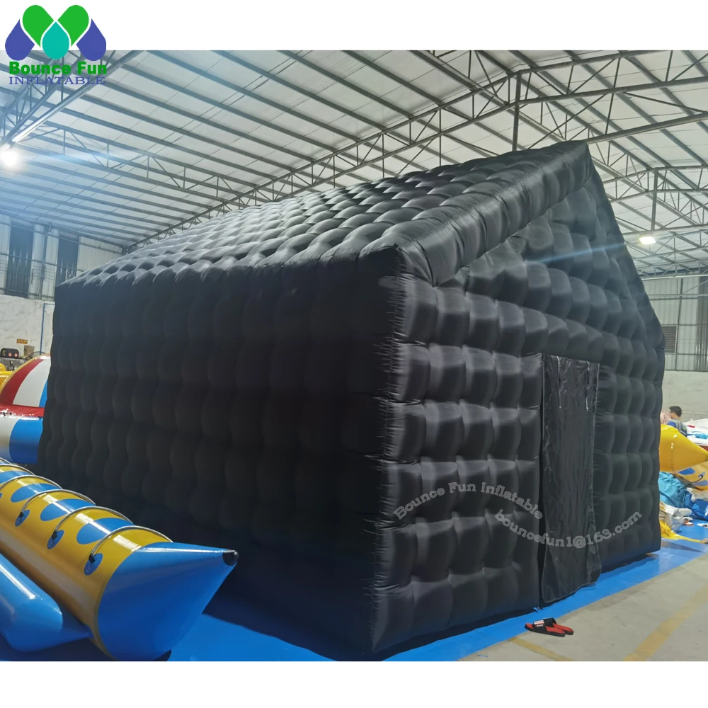 Surprise Price Commercial Black Portable Inflatable Nightclub Tent Cube Wedding Marquee Disco Vip Lounge For Night Club Parties