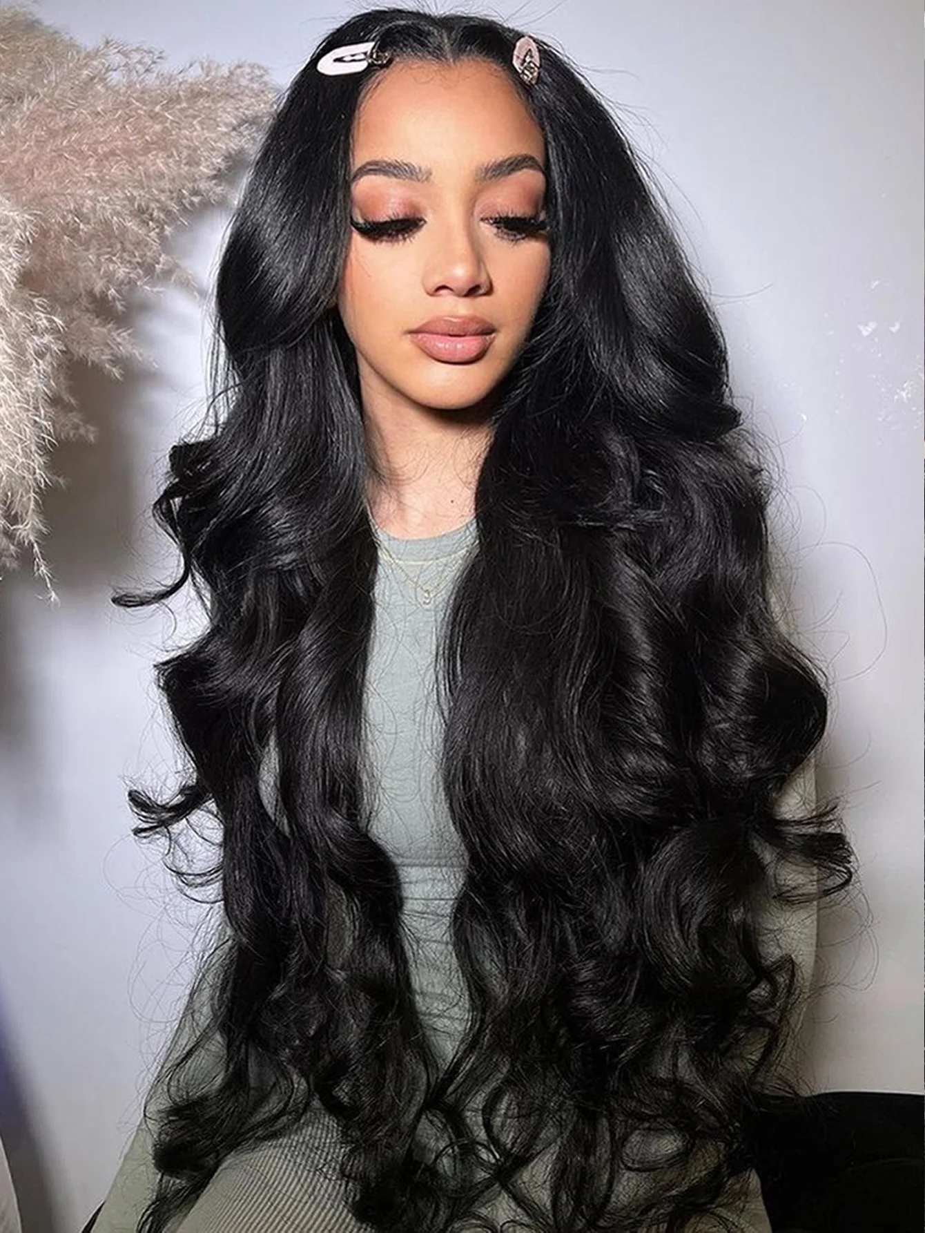 13x4 الدانتيل الجبهة الباروكات شعر الإنسان الجسم موجة HD الدانتيل الجبهة الباروكات شعر الإنسان قبل قطعها مع شعر الطفل اللون الطبيعي للنساء #2